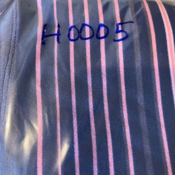 Climate Right Women's Velour Lounge pants Blue purple pink stripe Size Medium - Picture 7 of 7